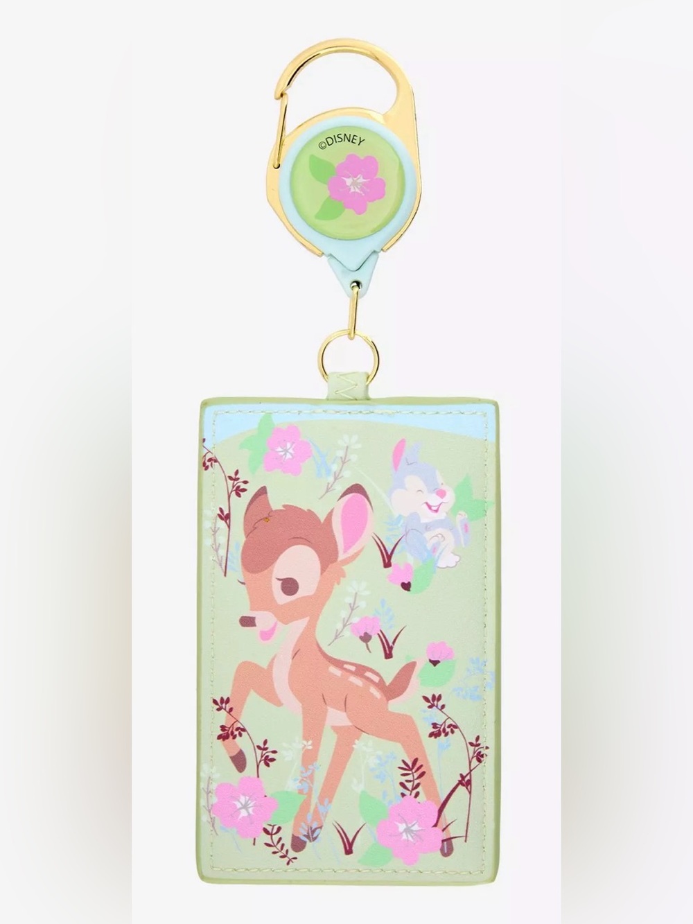 NWT Loungefly Disney Bambi Floral Bambi & Thumper Retractable Lanyard